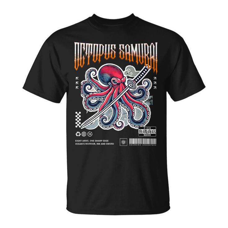 オクトパス侍 エイトアームズ 戦士 メンズ レディース Tシャツ