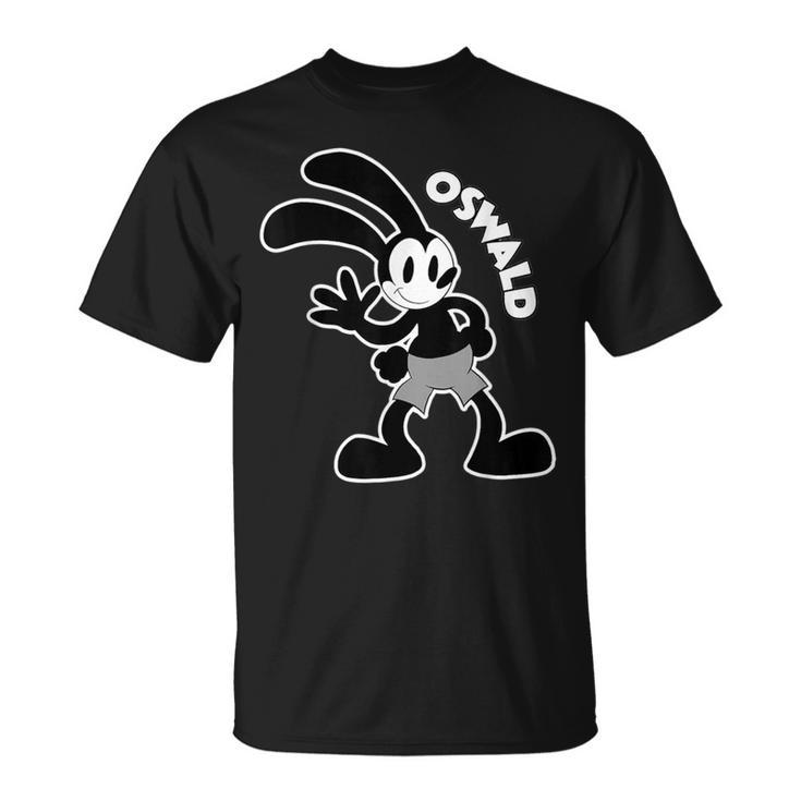 オズワルドウサギの手を振るウサギ Tシャツ
