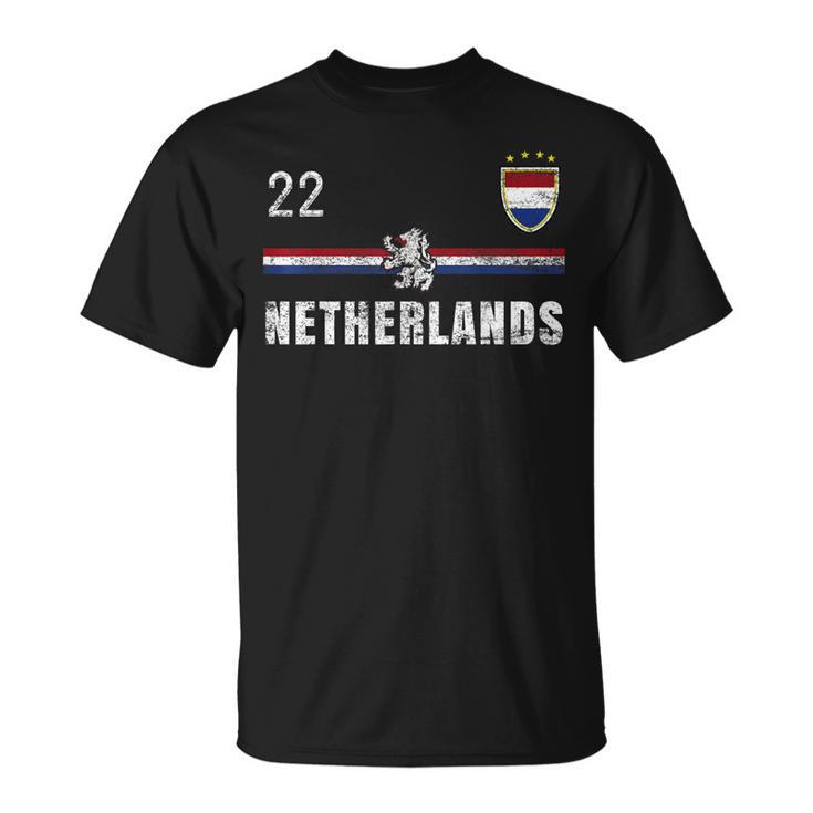 オランダ サッカーファン ジャージ オランダ国旗 フットボール愛好家 Tシャツ