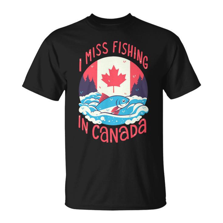 カナダでの釣り 長袖tシャツ Tシャツ