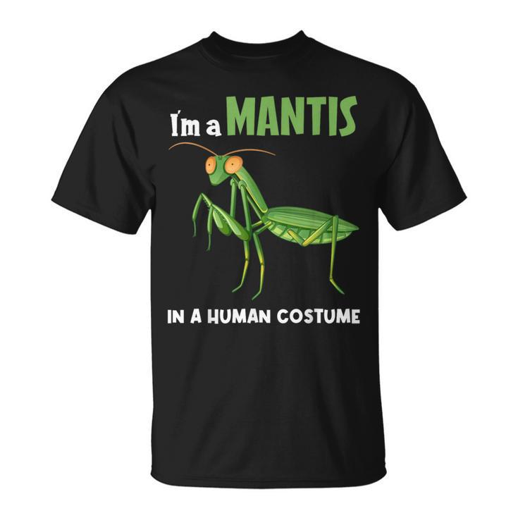 カマキリ 虫 祈るカマキリ Tシャツ