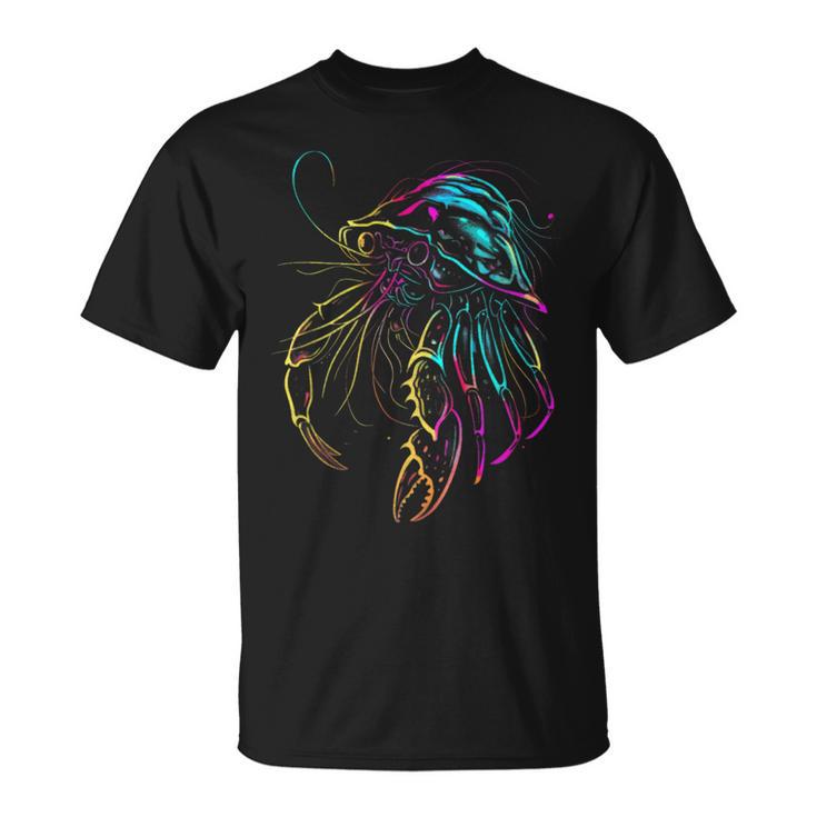 カラフル ヤドカリ 鮮やかな海の生き物 Tシャツ