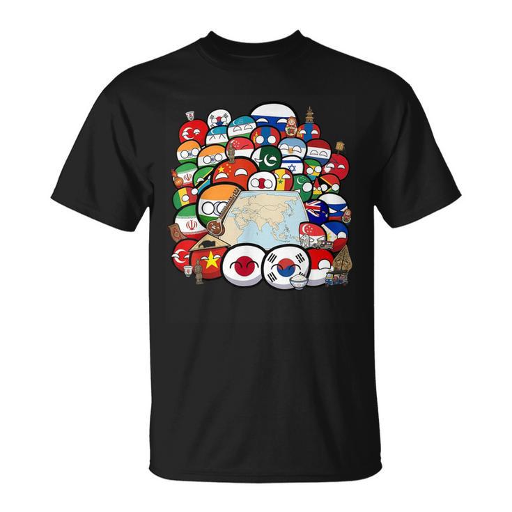 カントリーボールアジアの国民集合写真 Tシャツ