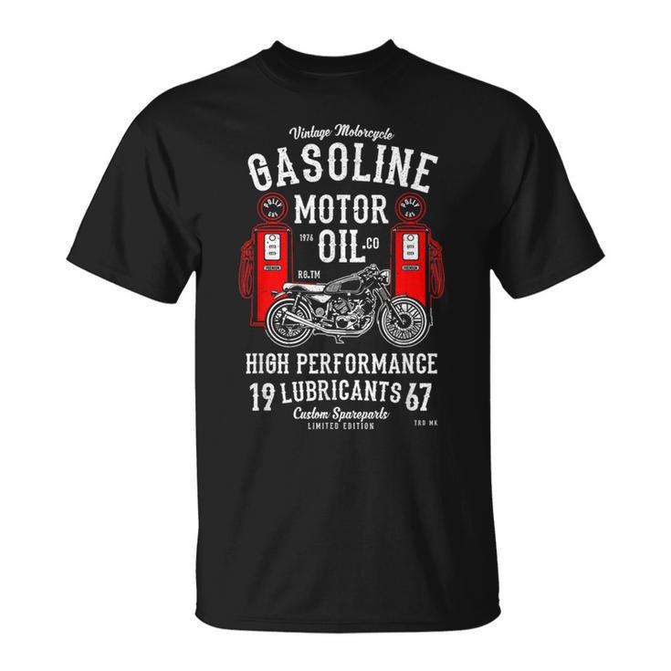 ガソリンモーターオイル Tシャツ