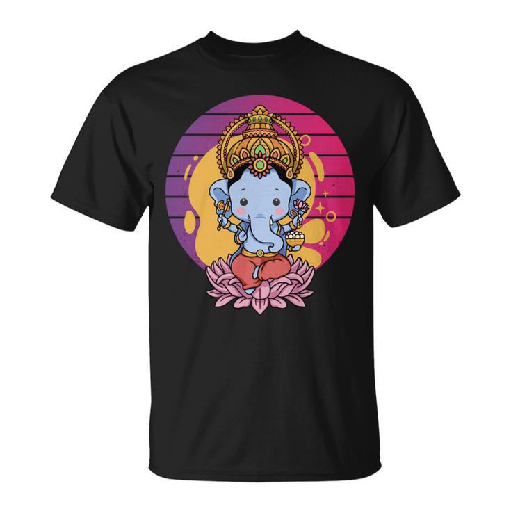 ガネーシャ 象 ヒンドゥー教の神 ガネーシャ 河合主 ガネーシャ 長袖tシャツ Tシャツ