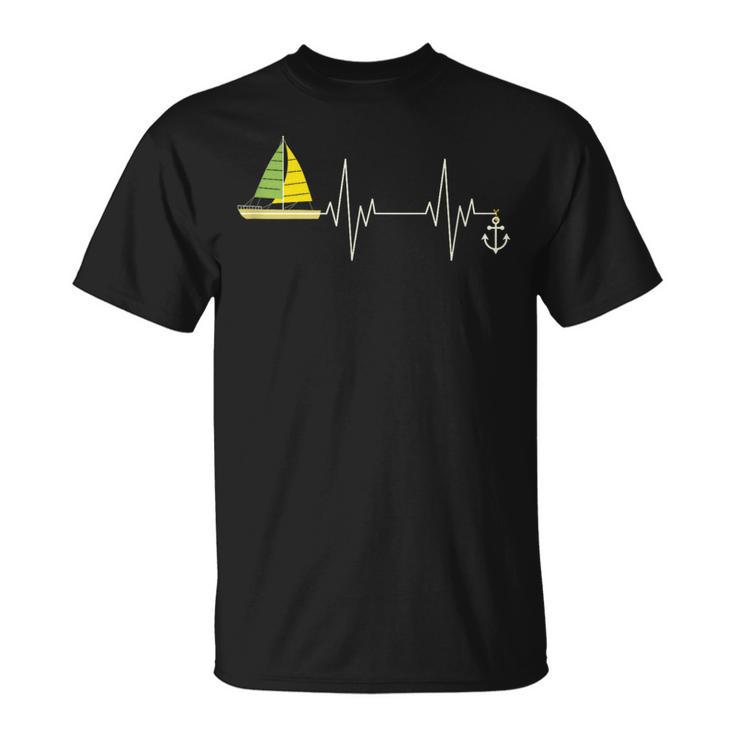キャプテンi ヨットiハートビートボートiセーリング Tシャツ