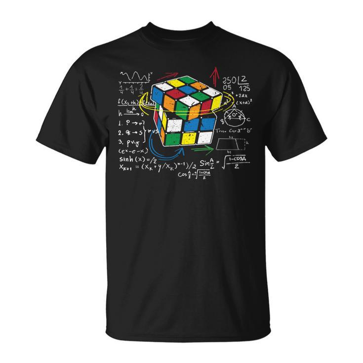 キューブマジック 数学方程式 レトロ オタクルービック 長袖tシャツ Tシャツ