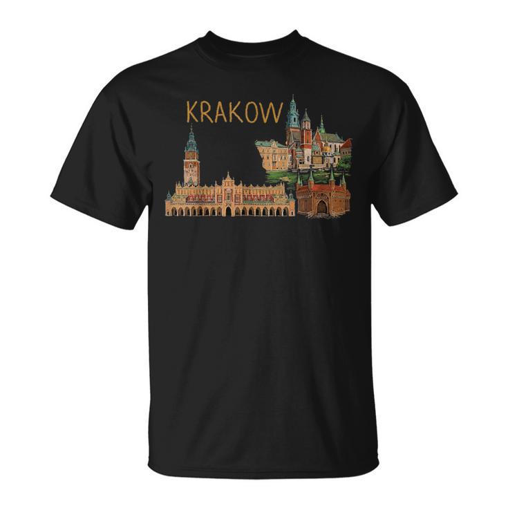 クラクフ ポーランド 旅行 お土産 都市 ランドマーク ギフト Tシャツ
