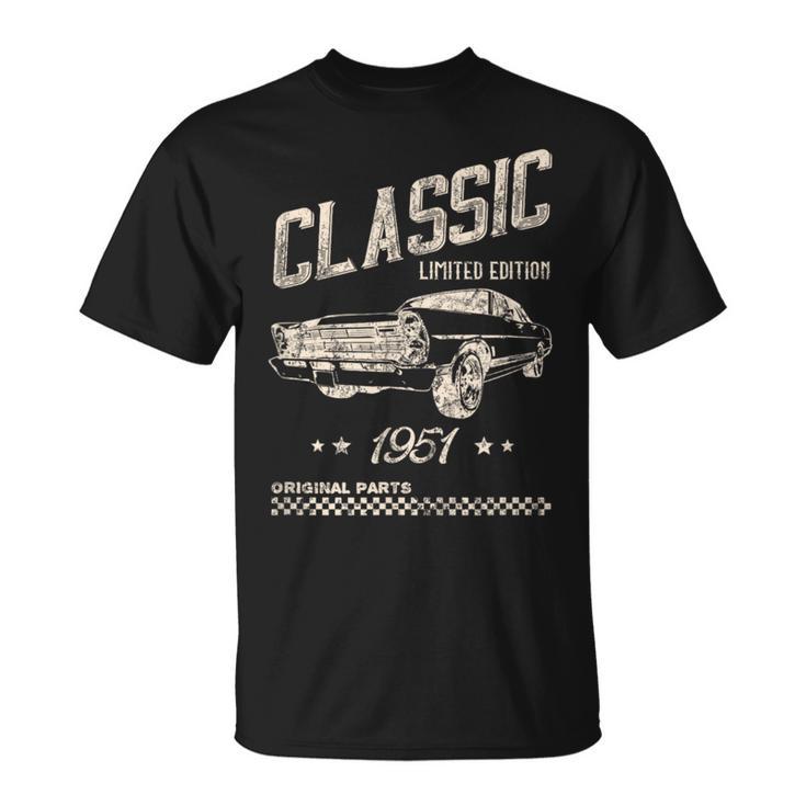 クラシック 1951 限定版 ヴィンテージ レトロ 車 誕生日 Tシャツ
