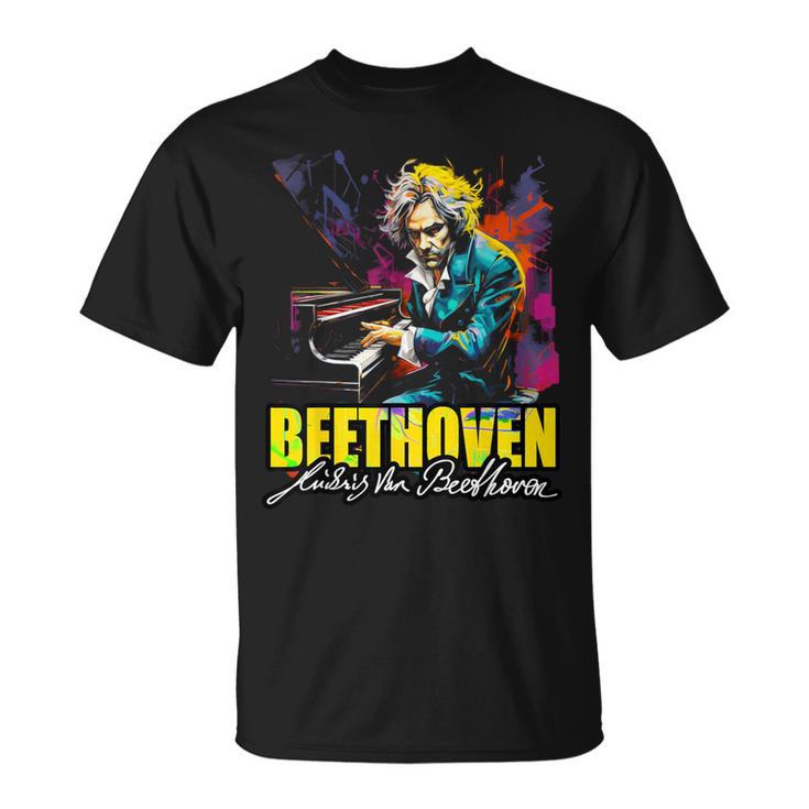 クラシック音楽 ピアノ ルートヴィヒ・ヴァン ベートーヴェン Tシャツ