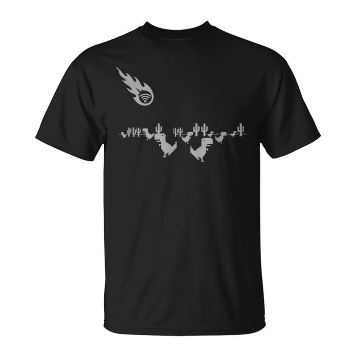 クローム T-Rex 恐竜 面白い ローディング Wifi メンズ レディース キッズ Tシャツ