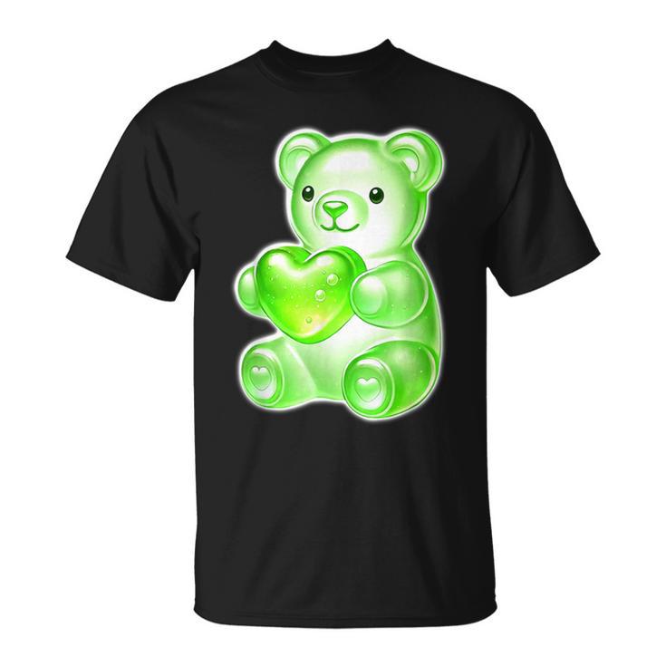 グミベア キャンディ ハート グリーン Tシャツ