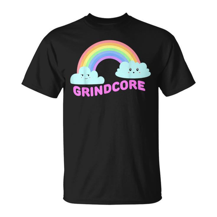 グラインドコアシャツ 皮肉なレインボー 面白いグラインドコアミュージック Tシャツ