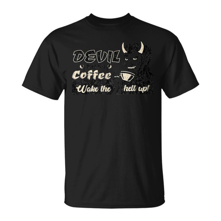 コーヒー愛好家のためのファニーデビルブランドコーヒー Tシャツ