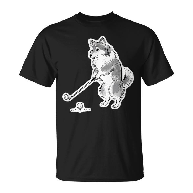 ゴルフ シェットランドシープドッグ シェルティ グッズ おもしろ 犬 面白い 笑える 和風 Tシャツ