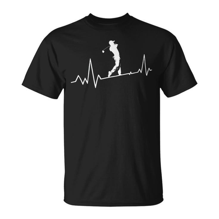 ゴルフ 面白いtシャツ おもしろ 練習着 ウェア ネタ 服 ハートビート 心電図 打ちっ放し Tシャツ
