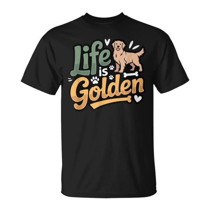 ゴールデンレトリバー 恋人 人生はゴールデンレトリバー Tシャツ