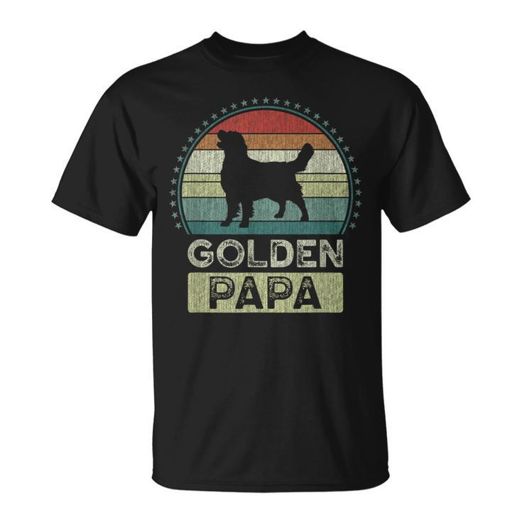 ゴールデン・パパ 父の日 ゴールデンレトリバー Tシャツ