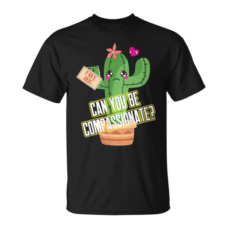 サボテンフリーハグ 思いやり Tシャツ
