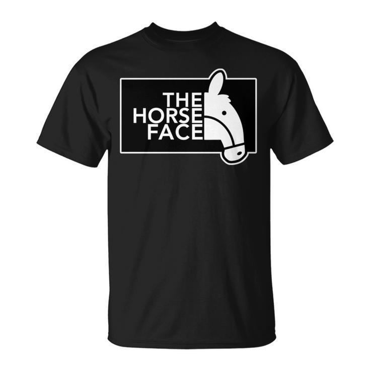 ザ・ホース・フェイス The Horse Face 午年 馬【十二支 干支】2026年 ブランド パロディ 長袖tシャツ Tシャツ