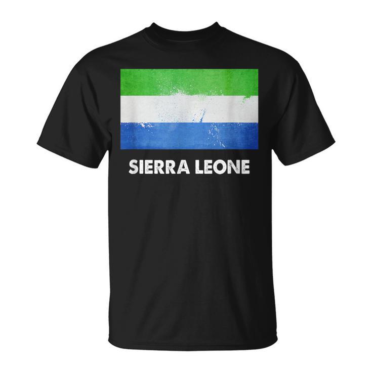 シエラレオネ国旗tシャツ Tシャツ