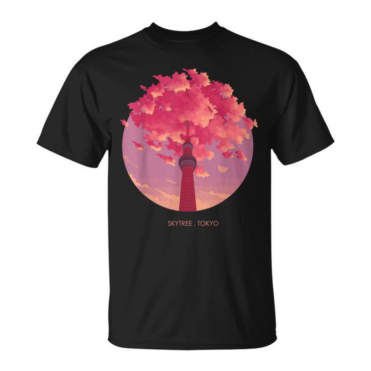 シグネチャー 東京都 スカイライン 日本土産 スカイツリー Tシャツ