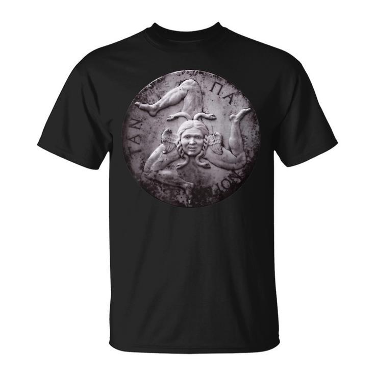 シチリア・トリナクリア イタリア シチリアプライドフラッグ トリナクリア Tシャツ