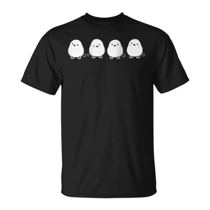シマエナガ『ひなたぼっこ』白い鳥【どうぶつフレンズ】動物 ゆるくて かわいい Tシャツ