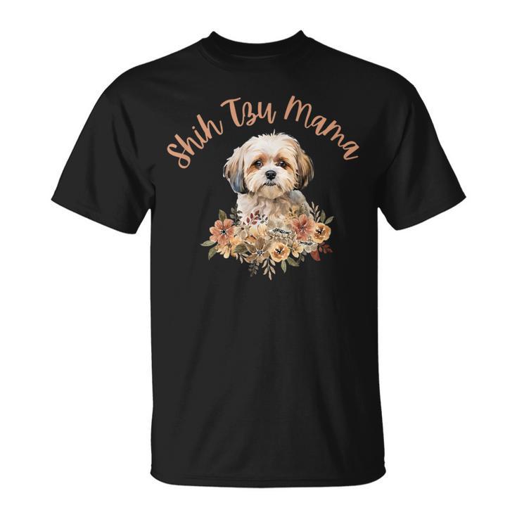 シーズーママ、シーズーママ、犬のお母さん、母の日、シーズー。 Tシャツ