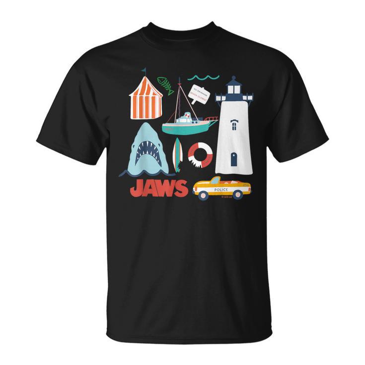 ジョーズシャークライトハウスオルカボートポリス Tシャツ