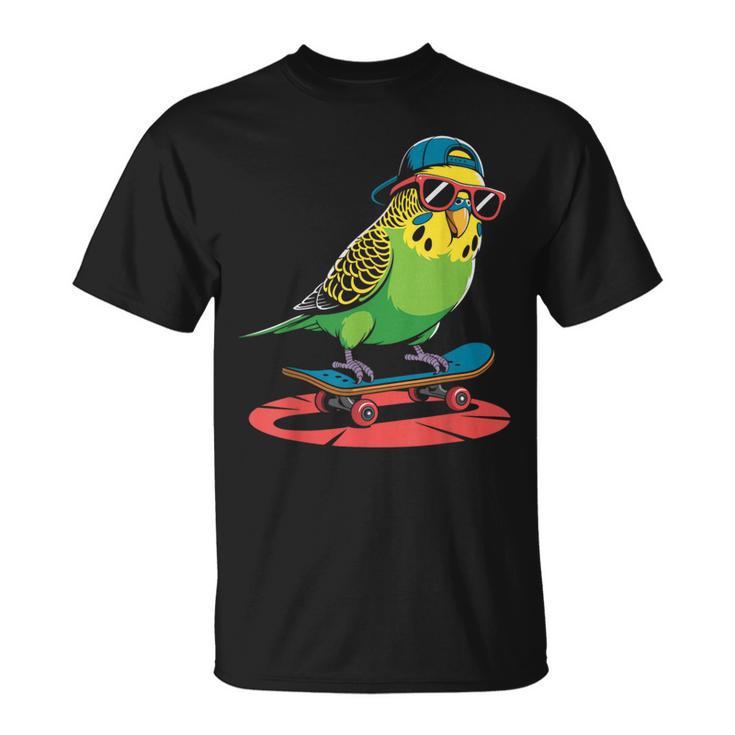 スケートボード セキセイインコ スケート セキセイインコ Tシャツ