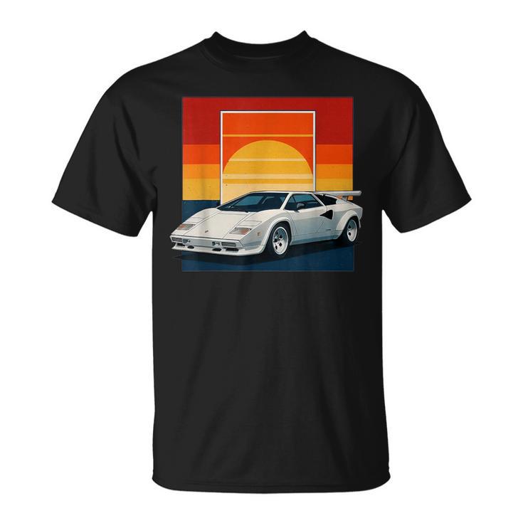 スポーツカー カウンタック イタリア ファスト クラシック スー Tシャツ
