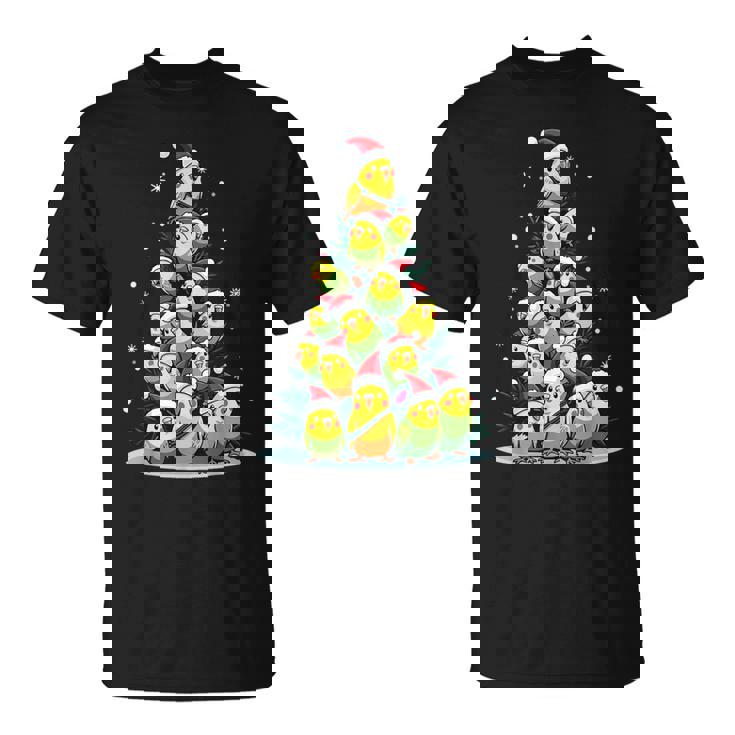 セキセイインコのクリスマス ツリー 面白いセキセイインコ ホリデー セキセイインコ Tシャツ