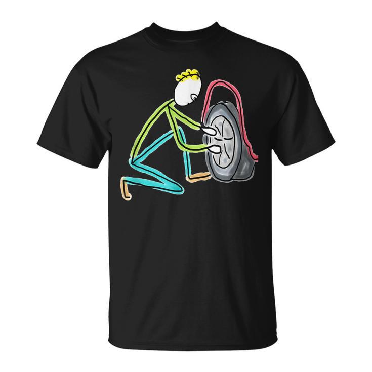 タイヤ交換。 Tシャツ