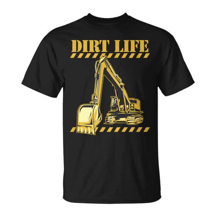 ダートライフ 建設掘削機 重機 オペレーター Tシャツ