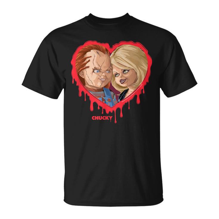 チャッキー＆ティファニーブリーディングハート Tシャツ