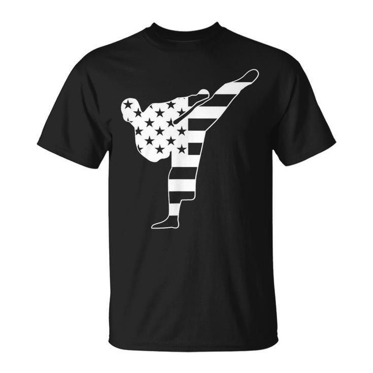 テコンドー 空手 アメリカ国旗 男性 女性 男の子 女の子 テコンドー Tシャツ