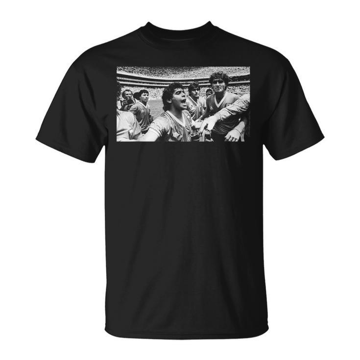 ディエゴ・マラドーナ・アルゼンチンが1986年サッカーワールドカップで優勝 Tシャツ