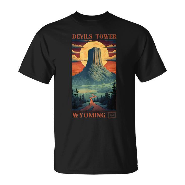 デビルズ タワー モニュメント ワイオミング Tシャツ