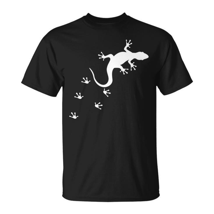 トカゲの跡 クライミング ヤモリ テラリウム 爬虫類 オーナー 長袖tシャツ Tシャツ