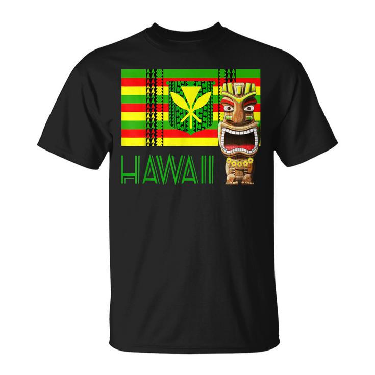 トライバル カナカ マオリ ポリネシア ティキ マスク トーテム Tシャツ
