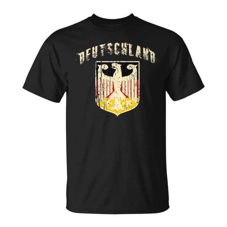 ドイツ ビンテージ フラッグ バナー 紋章 イーグル Tシャツ