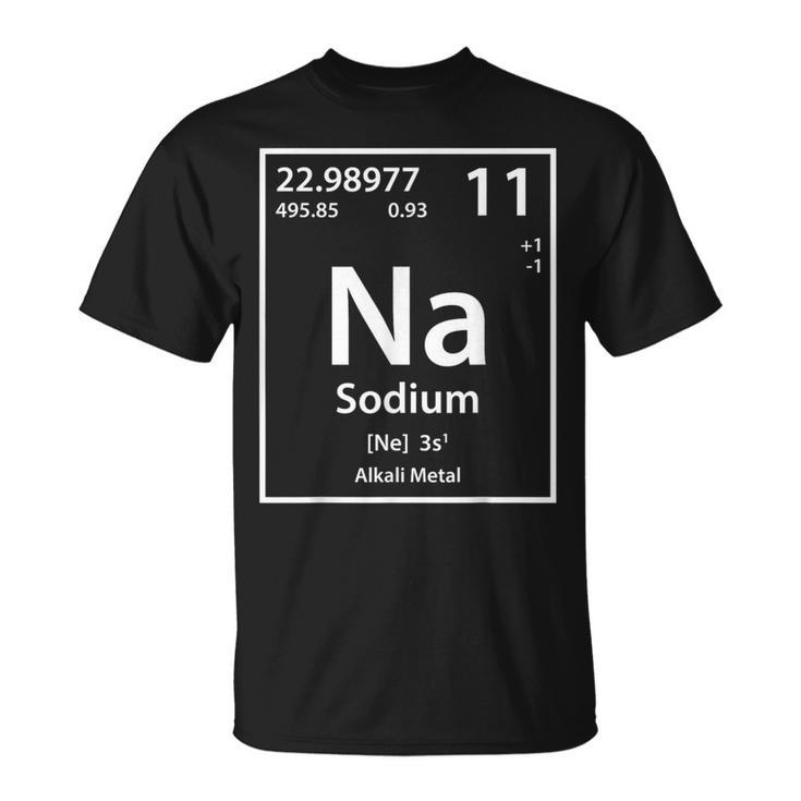 ナトリウム元素白 Tシャツ