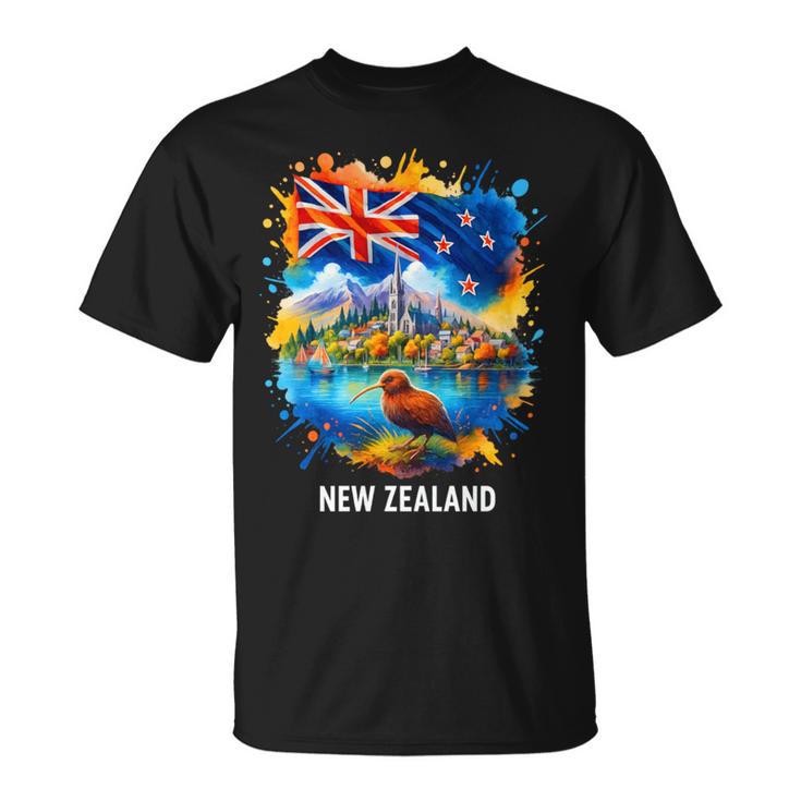 ニュージーランド国旗 旅行 お土産 ニュージーランド人 Nz キウイバード 長袖tシャツ Tシャツ