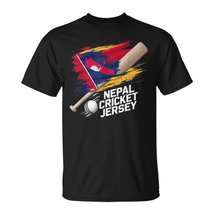 ネパール クリケットジャージ 2024 ネパールのクリケットフラッグ Tシャツ
