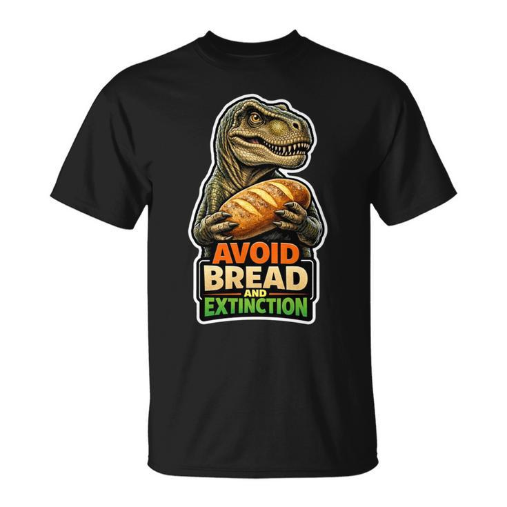 パンと絶滅を避ける恐竜ケトユーモア。 長袖tシャツ Tシャツ