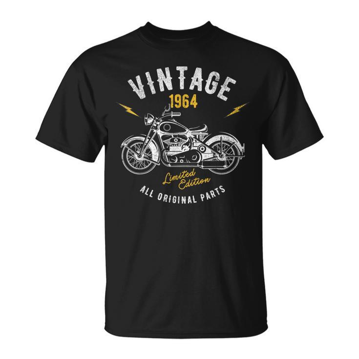ビンテージ 1964 モーターサイクル バイカー 60歳の誕生日 Tシャツ