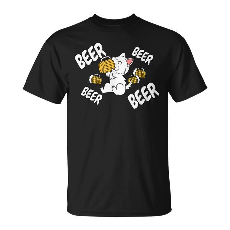 ビールウエスト・ハイランド・ホワイト・テリア・ウェスティ犬 Tシャツ