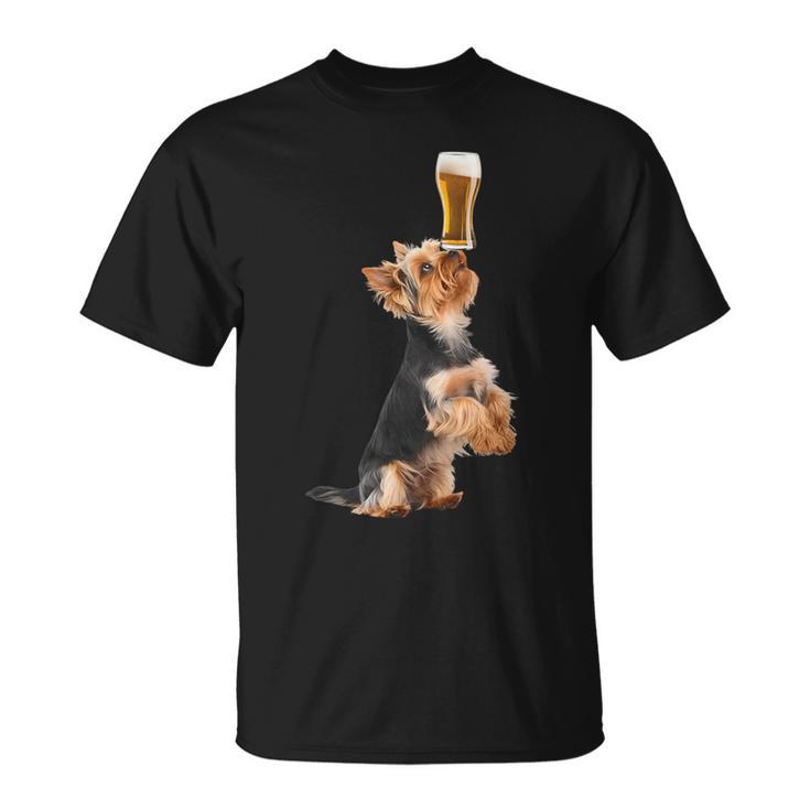 ビールヨークシャーテリア Tシャツ