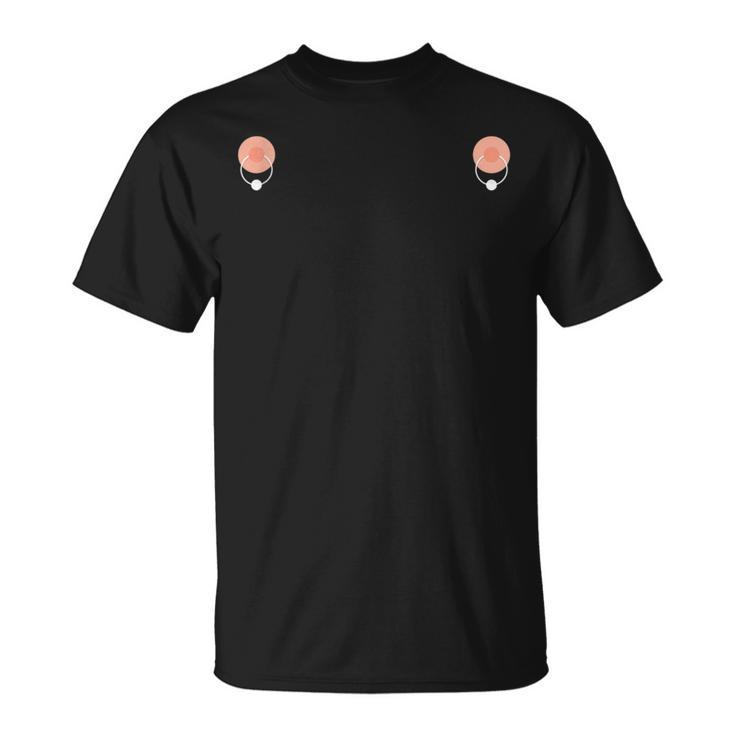 ピアスニップル ボディピアスファニー Tシャツ
